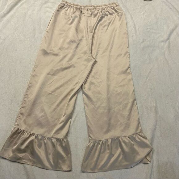 Plum Pretty Sugar Anthropologie flare pajamas bottoms size js unknow measurement - Picture 2 of 6